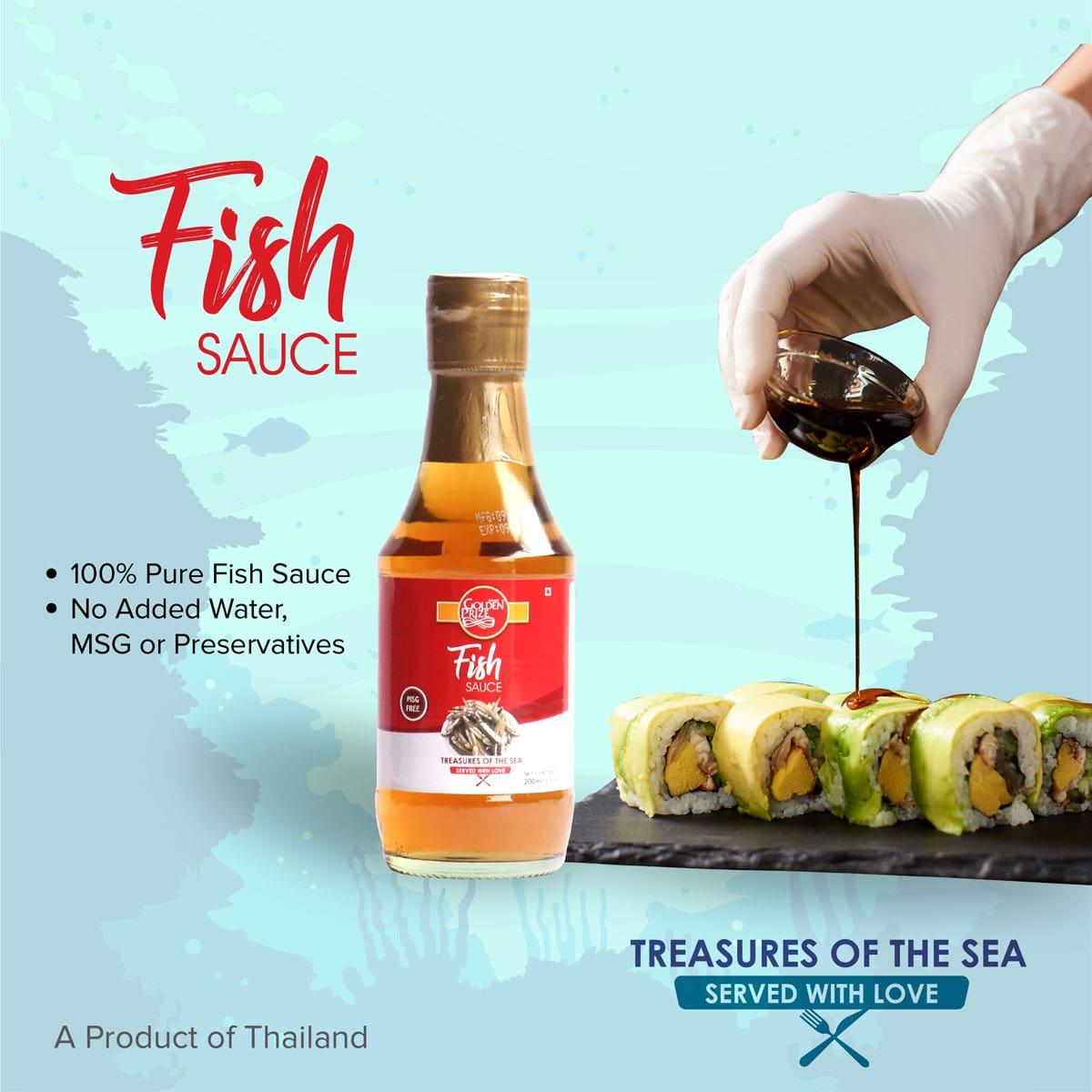 Fish sauce goldenpize tuna